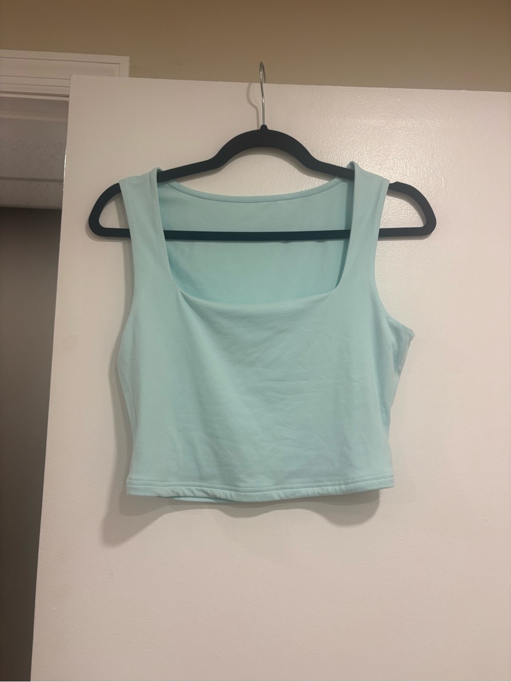 Women’s Square Neck Crop Tank Top - Mint